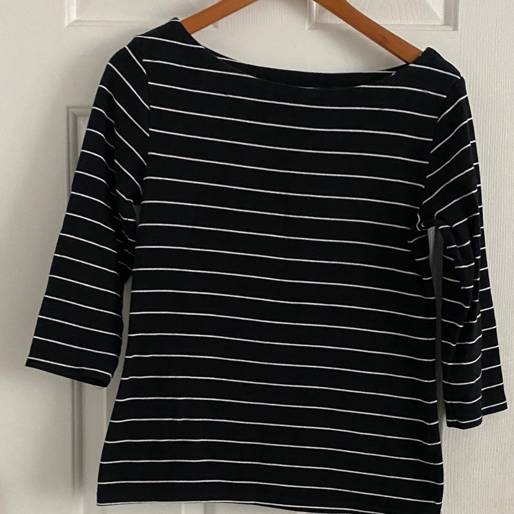 Elegant Striped Long Sleeve Women's Top